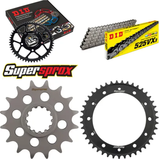 Chain Kit - Steel - for: HONDA VFR800 F Interceptor 07-10 16-43-110 DID525VX3 rivet