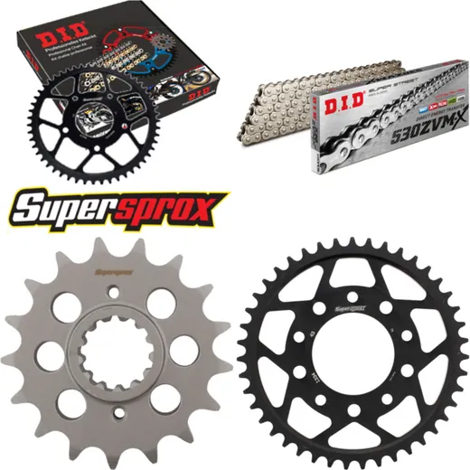 Chain Kit - Steel - for: HONDA CBR1000 F 87-88/VF1000 F2 Bol d 17-43-114 DID530ZVM-X(S&S) rivet