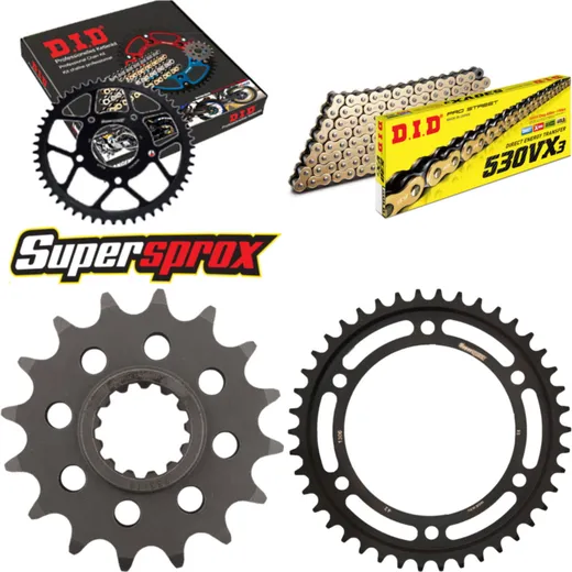 Chain Kit - Steel - for: HONDA CBR1000 R Fireblade 06-07 16-42-114 DID530VX3(G&B) rivet