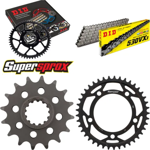 Chain Kit - Steel - for: HONDA CBF1000 F 11-13/CBF1000 FA ABS 16-41-114 DID530VX3 rivet