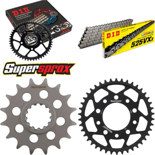 Chain Kit - Steel - for: HONDA CBR1000 L/LA/LD 16- 16-42-124 DID525VX3 endless