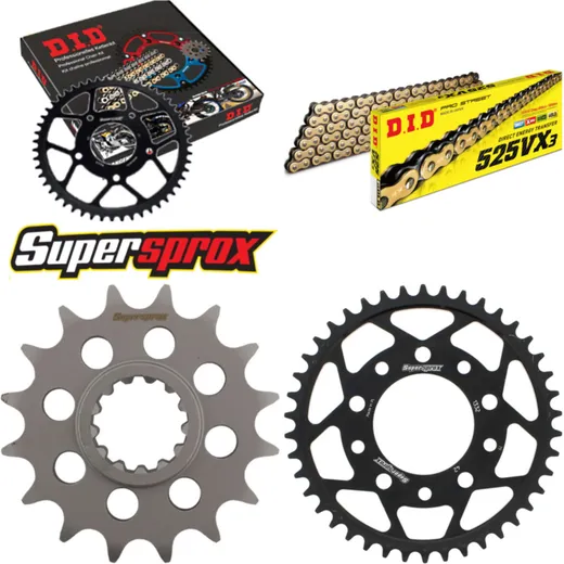 Chain Kit - Steel - for: HONDA CBR1000 L/LA/LD 16- 16-42-124 DID525VX3(G&B) rivet