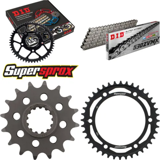 Chain Kit - Steel - for: HONDA VTR1000 SP1 00-01 16-40-104 DID530ZVM-X rivet