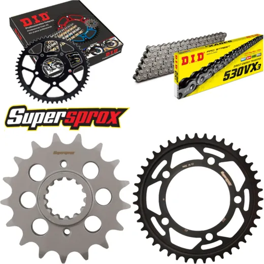 Chain Kit - Steel - for: HONDA X-11, CB1100 SF 00-03 17-43-110 DID530VX3 rivet
