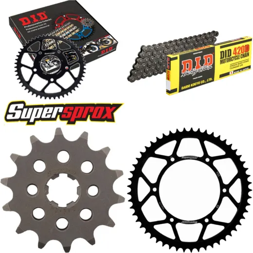 Chain Kit - Steel - for: DERBI GPR50 Nude 04-05/GPR50 Racing 0 14-53-132 DID420D Clip