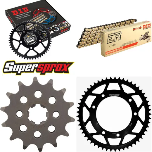 Chain Kit - Steel - for: DERBI/GILERA Senda SM 1 50 00-01/Send 14-53-130 DID420NZ3(G&B) Clip