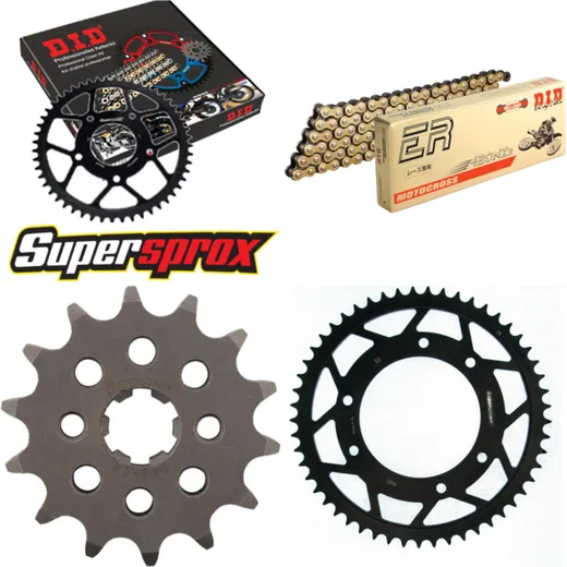Chain Kit - Steel - for: DERBI Senda SM DRD 50 02-05 14-53-130 DID420NZ3(G&B) Clip