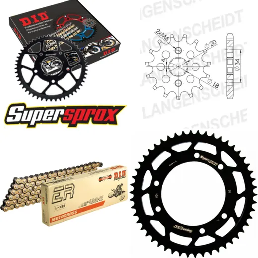 Chain Kit - Steel - for: DERBI Senda 125 Cross City 07-14 15-50-134 DID428NZ(G&B) Clip
