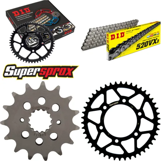 Chain Kit - Steel - for: DUCATI 620 Monster Dark i.e. 02-04/62 15-46-106 DID520VX3 endless