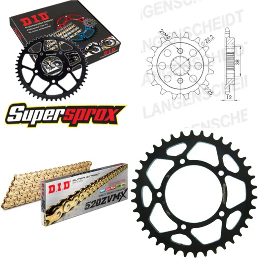 Chain Kit - Steel - for: DUCATI 750 Paso 86-90 15-38-106 DID520ZVM-X(G&G) endless