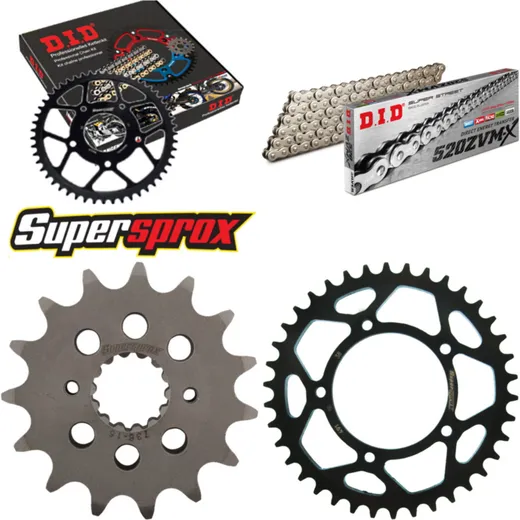 Kettensatz Stahl für: DUCATI 851 SP 88-89 15-38-098 DID520ZVM-X(S&S) Niet