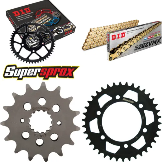 Kettensatz Stahl für: DUCATI 600 Monster 94-94/750 Monster 15-38-098 DID520ZVM-X(G&G) Niet