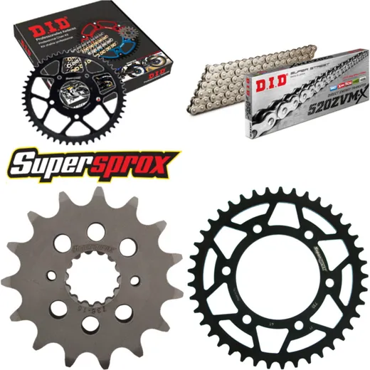 Kettensatz Stahl für: DUCATI 750 Monster /Dark 98-01/750 Mo 15-41-100 DID520ZVM-X(S&S) Niet