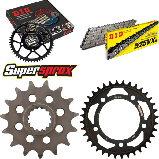 Chain Kit - Steel - for: DUCATI 999 R 03-06/999 S 03-06 15-36-096 DID525VX3 rivet