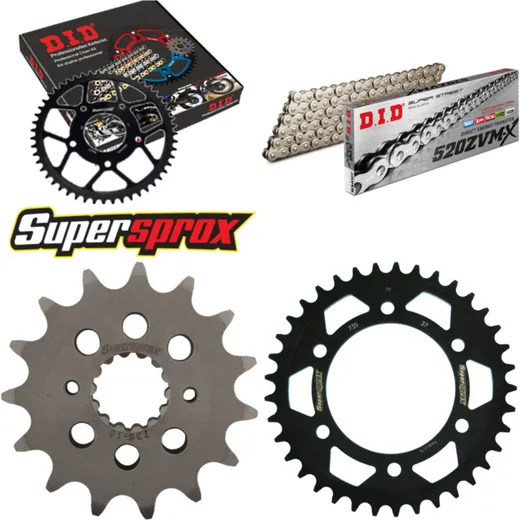 Kettensatz Stahl für: DUCATI 851 SP 91-91/900 FE 98-98/900 15-37-098 DID520ZVM-X(S&S) Endlos