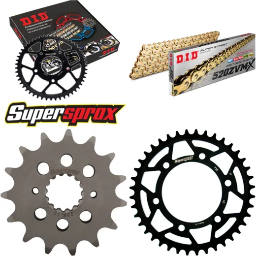 Kettensatz Stahl für: DUCATI 900 SL Superlight 98-98 15-40-108 DID520ZVM-X(G&G) Niet