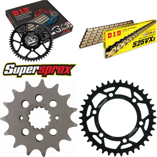 Chain Kit - Steel - for: DUCATI Sport Touring ST4s /ABS 01-05 15-38-102 DID525VX3(G&B) endless