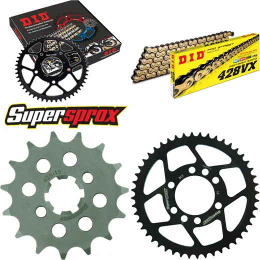 Chain Kit - Steel - for: YAMAHA DT80 LC1 81-84 15-48-120 DID428VX(G&B) Clip