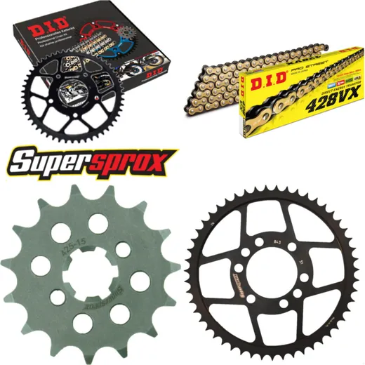 Chain Kit - Steel - for: YAMAHA DT80 LC2 85-94 15-51-126 DID428VX(G&B) endless