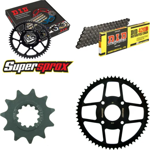 Kettensatz Stahl für: MBK/YA X-Power 50 07-13/TZR50 07-14 11-60-138 DID420D Clip