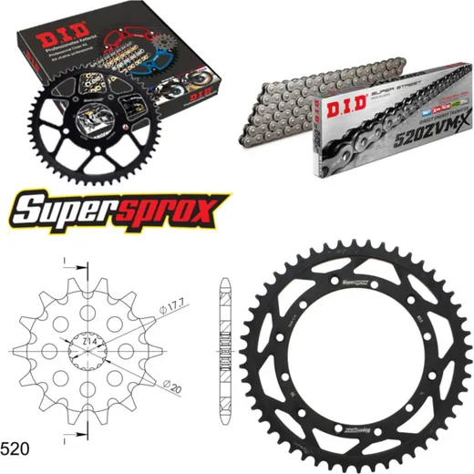 Chain Kit - Steel - for: YAMAHA YZ125 96-96 13-50-112 DID520ZVM-X endless