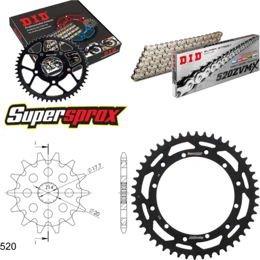 Chain Kit - Steel - for: YAMAHA WR125 91-98/YZ125 97-98 13-48-112 DID520ZVM-X(S&S) endless