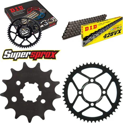 Chain Kit - Steel - for: YAMAHA TT125 R 17``/14`` 02-04 13-49-116 DID428VX rivet