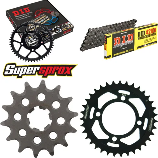 Chain Kit - Steel - for: YAMAHA TT-R110 E 08-15 14-35-090 DID420D Clip