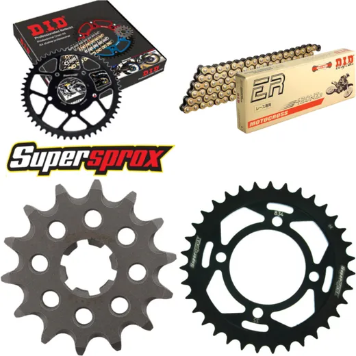 Chain Kit - Steel - for: YAMAHA TT-R110 E 08-15 14-35-090 DID420NZ3(G&B) Clip