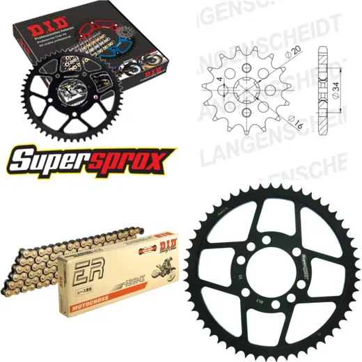 Chain Kit - Steel - for: YAMAHA DT125 LC2 84-84 16-53-126 DID428NZ(G&B) Clip