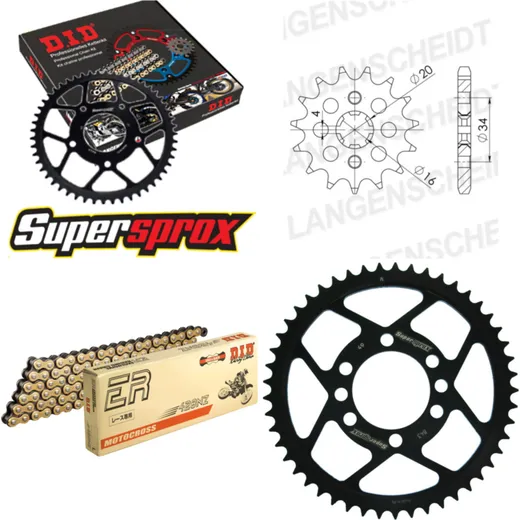 Chain Kit - Steel - for: YAMAHA DT125 LC2/3 85-87 16-49-120 DID428NZ(G&B) Clip