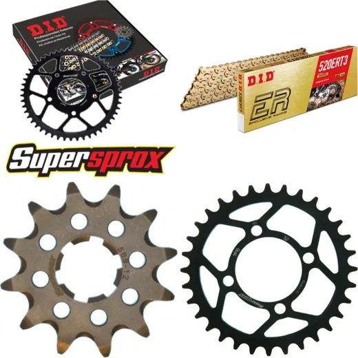 Chain Kit - Steel - for: YAMAHA YFA125 Breeze 89-04/YFM125 Gri 12-32-074 DID520ERT2(G&G) Clip