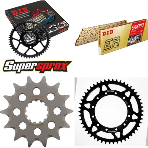 Chain Kit - Steel - for: YAMAHA WR250 00-01/YZ250 99-01/YZ250 14-50-114 DID520ERT2(G&G) Clip