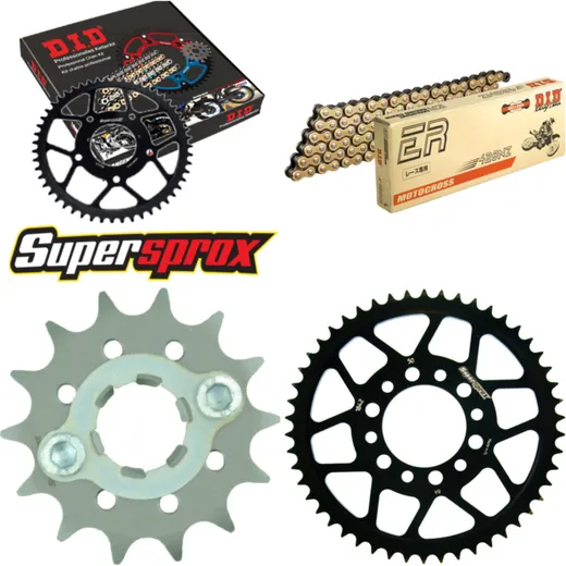 Chain Kit - Steel - for: YAMAHA TW125 99-01/TW200 95-15 14-50-122 DID428NZ(G&B) Clip