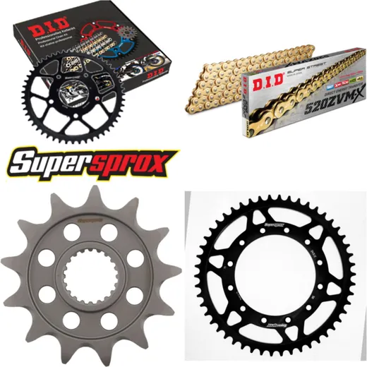Chain Kit - Steel - for: YAMAHA WR250 F 01-04/WR250 F 07-15 13-50-114 DID520ZVM-X(G&G) rivet