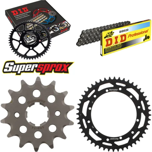 Chain Kit - Steel - for: YAMAHA WR250 98-99/WR250 Z 98-05 14-48-114 DID520 Clip