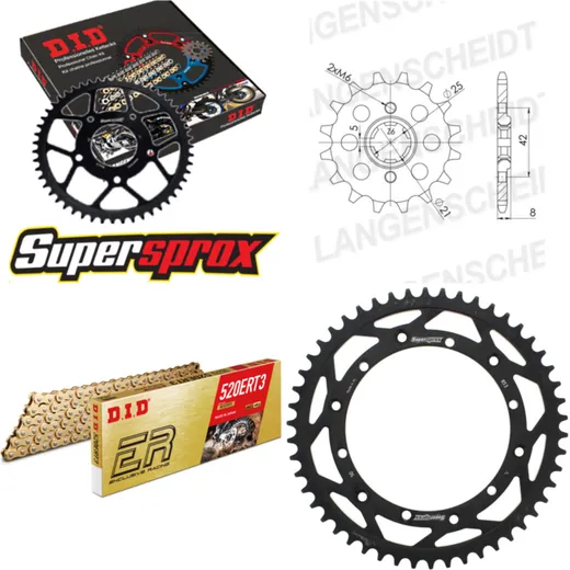Chain Kit - Steel - for: YAMAHA TT350 86-97 14-50-108 DID520ERT2(G&G) Clip