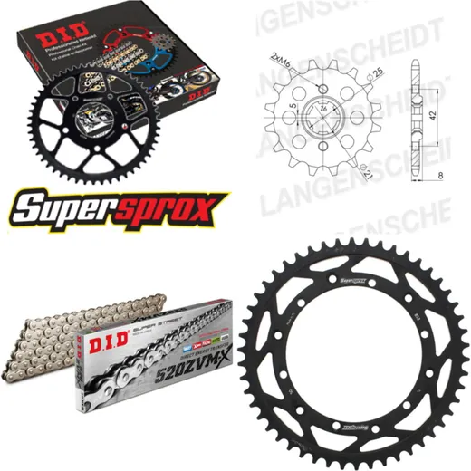 Chain Kit - Steel - for: YAMAHA TT350 86-97 14-50-108 DID520ZVM-X(S&S) endless