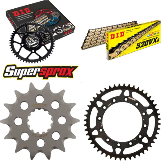 Chain Kit - Steel - for: YAMAHA YZ426 F 00-02 14-48-114 DID520VX3(G&B) rivet