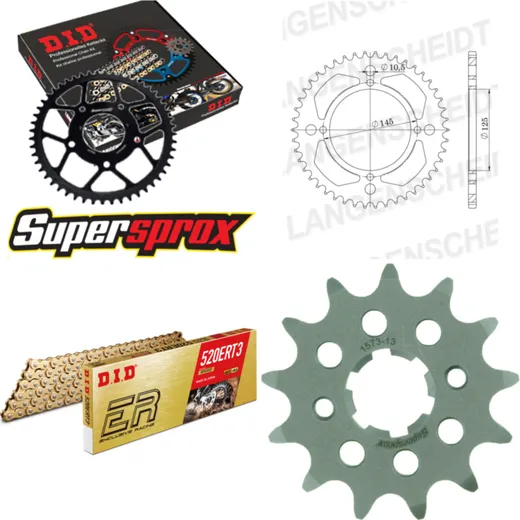 Chain Kit - Steel - for: YAMAHA XV125 Virago 97-99 13-47-114 DID520ERT2(G&G) Clip