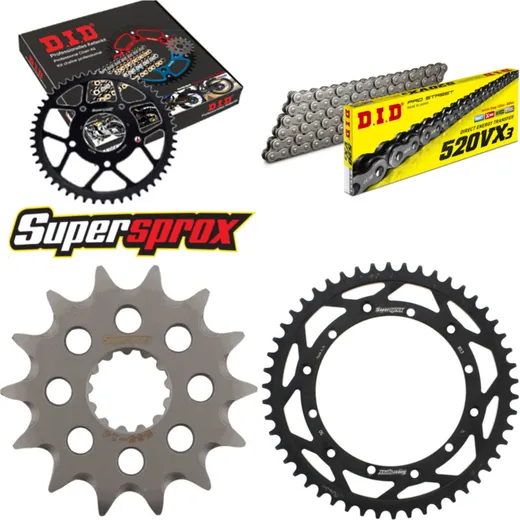 Chain Kit - Steel - for: YAMAHA WR400 F 98-98 14-50-114 DID520VX3 Clip