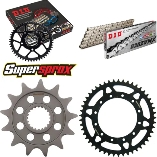 Chain Kit - Steel - for: YAMAHA YZ250 F 05-09 13-49-114 DID520ZVM-X(S&S) rivet