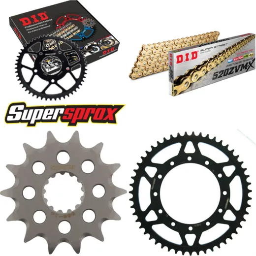 Chain Kit - Steel - for: YAMAHA WR450 F 03-06 14-51-116 DID520ZVM-X(G&G) rivet