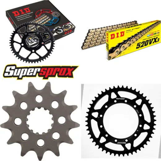 Chain Kit - Steel - for: YAMAHA WR450 F 07-13 13-50-114 DID520VX3(G&B) rivet