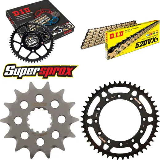 Chain Kit - Steel - for: YAMAHA YZ450 F 03-04 14-47-112 DID520VX3(G&B) endless