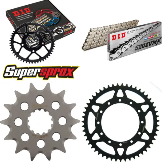 Chain Kit - Steel - for: YAMAHA YZ450 F 05-05 14-51-114 DID520ZVM-X(S&S) rivet