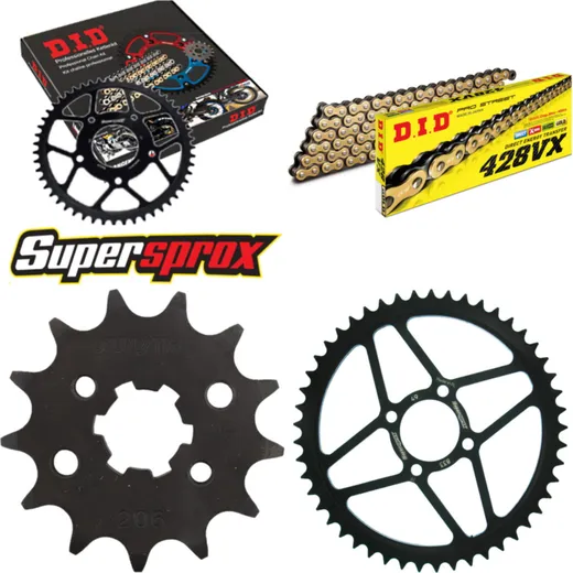 Chain Kit - Steel - for: YAMAHA TT125 R 17``/14`` 00-01 13-49-116 DID428VX(G&B) Clip