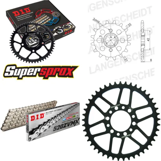 Chain Kit - Steel - for: YAMAHA XT350 >520< 85-96 16-45-106 DID520ZVM-X(S&S) endless