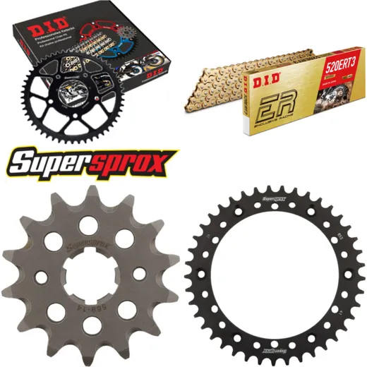 Chain Kit - Steel - for: YAMAHA YFZ350 Banshee 90-05 14-41-104 DID520ERT2(G&G) Clip