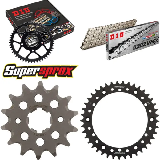 Chain Kit - Steel - for: YAMAHA YFZ350 Banshee 90-05 14-41-104 DID520ZVM-X(S&S) rivet